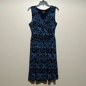 Covington Blue Paisley Dress M